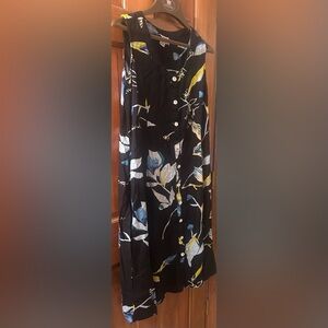 Anthony Richards Black Floral Sleeveless Dress